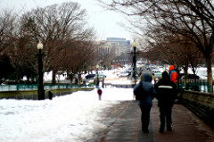 Slushy path near the Capitol