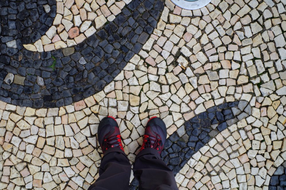 My feet in Faro.