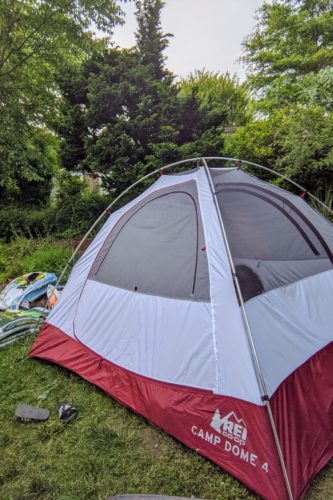 Tent in the backyard